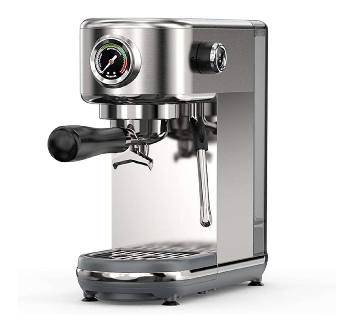 Machine Expresso 20 Bars Inox Manometre Pression Cafe Court et Long 1.3L